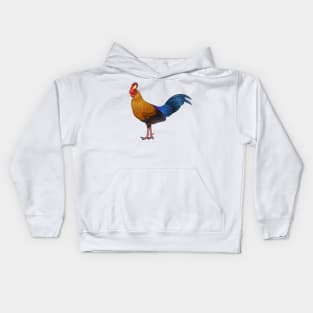 Sri Lankan junglefowl bird cartoon illustration Kids Hoodie